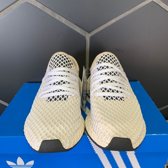 Womens Adidas Deerupt Runner Linen Black Shoes - Picture 3 of 5